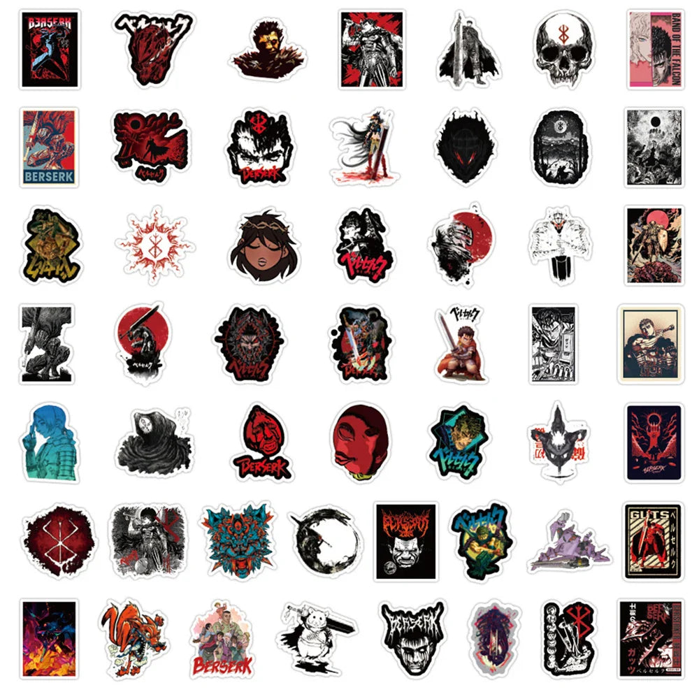Berserk Sticker Set – Iconic Manga Designs, Multi-Piece Collection Eden of Clothes 