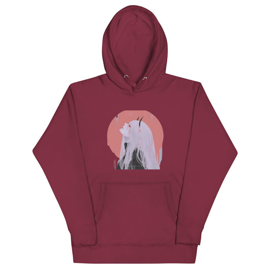 Anime Girl with Horns Hoodie – Unique and Bold Design Eden of Clothes 