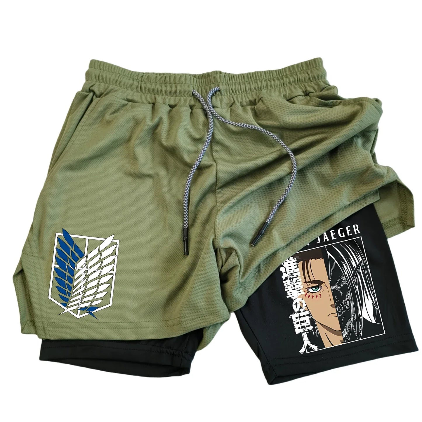 Men's Shorts 2-in-1 – Scout Regiment, Attack on Titan Eden of Clothes 