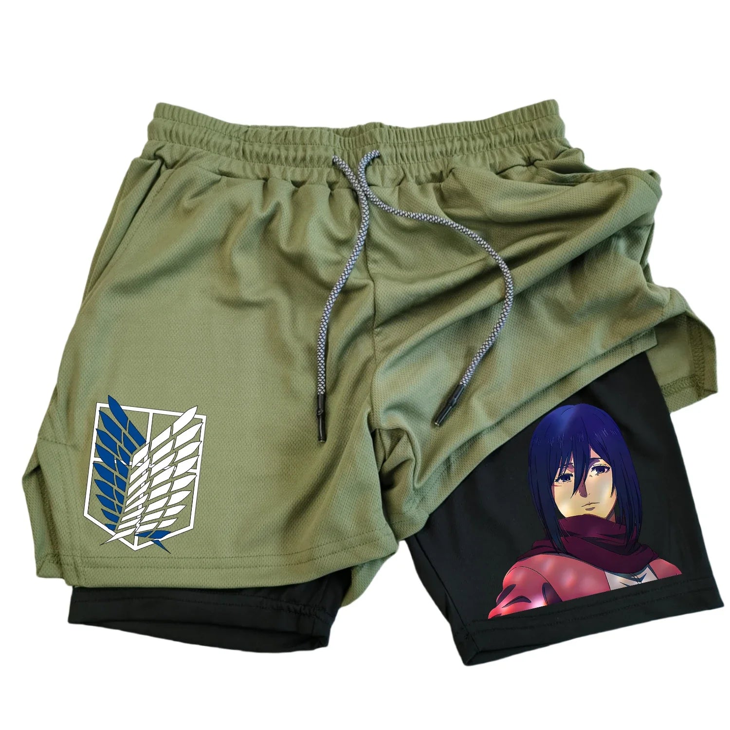 Men's Shorts 2-in-1 – Scout Regiment, Attack on Titan Eden of Clothes 