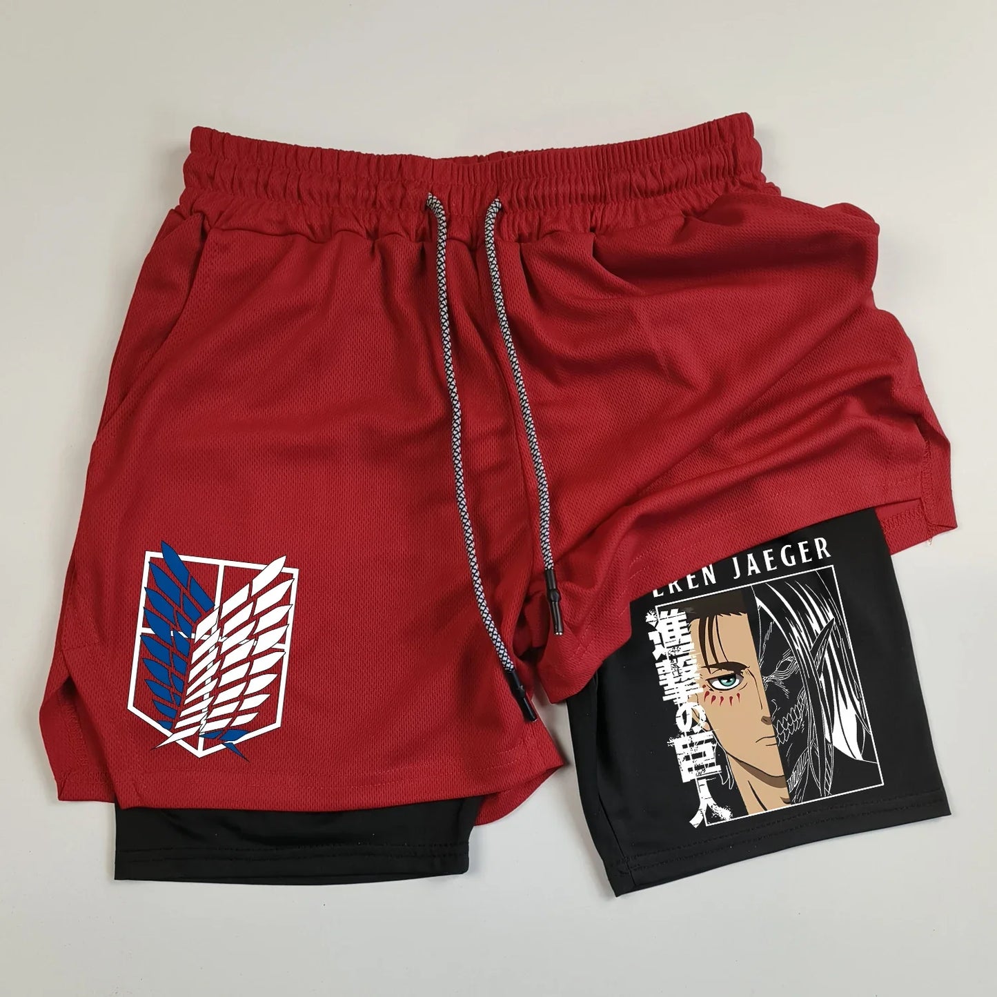 Men's Shorts 2-in-1 – Scout Regiment, Attack on Titan Eden of Clothes 