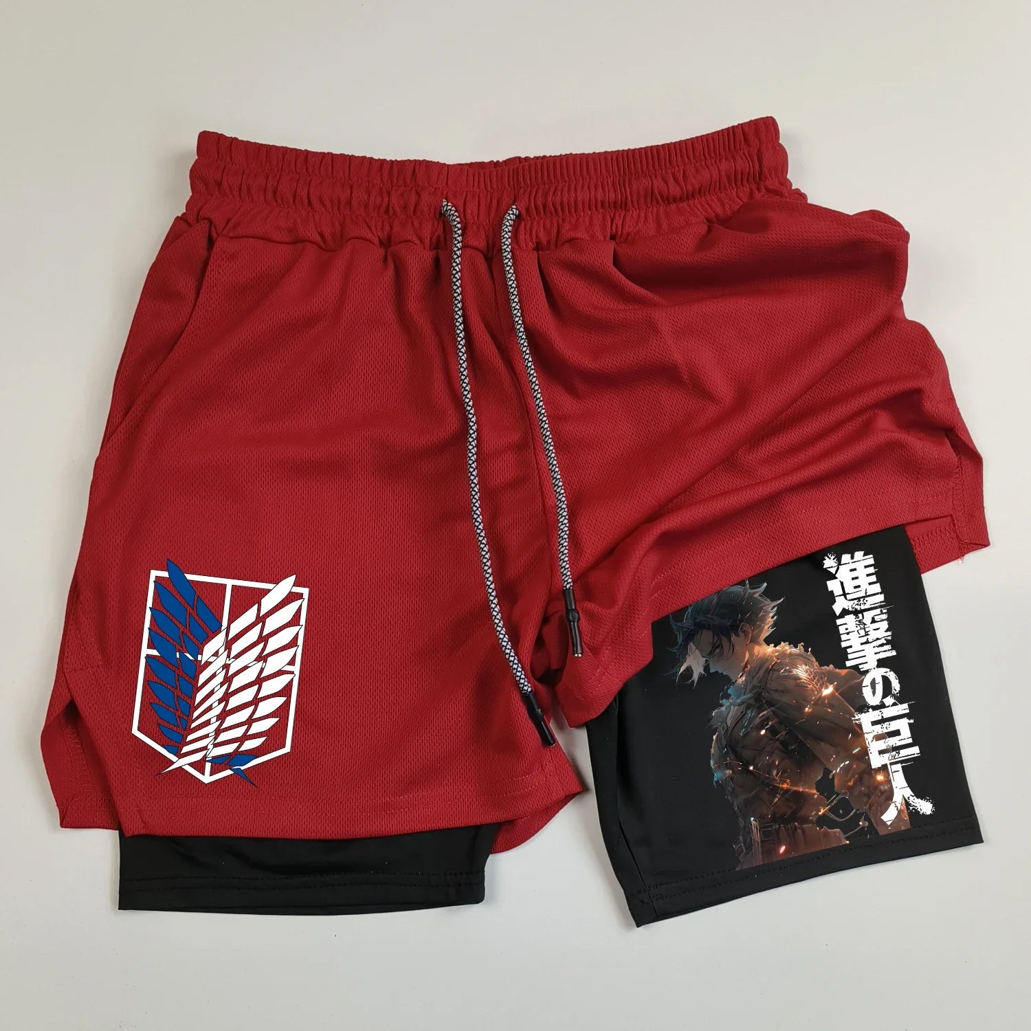 Men's Shorts 2-in-1 – Scout Regiment, Attack on Titan Eden of Clothes 