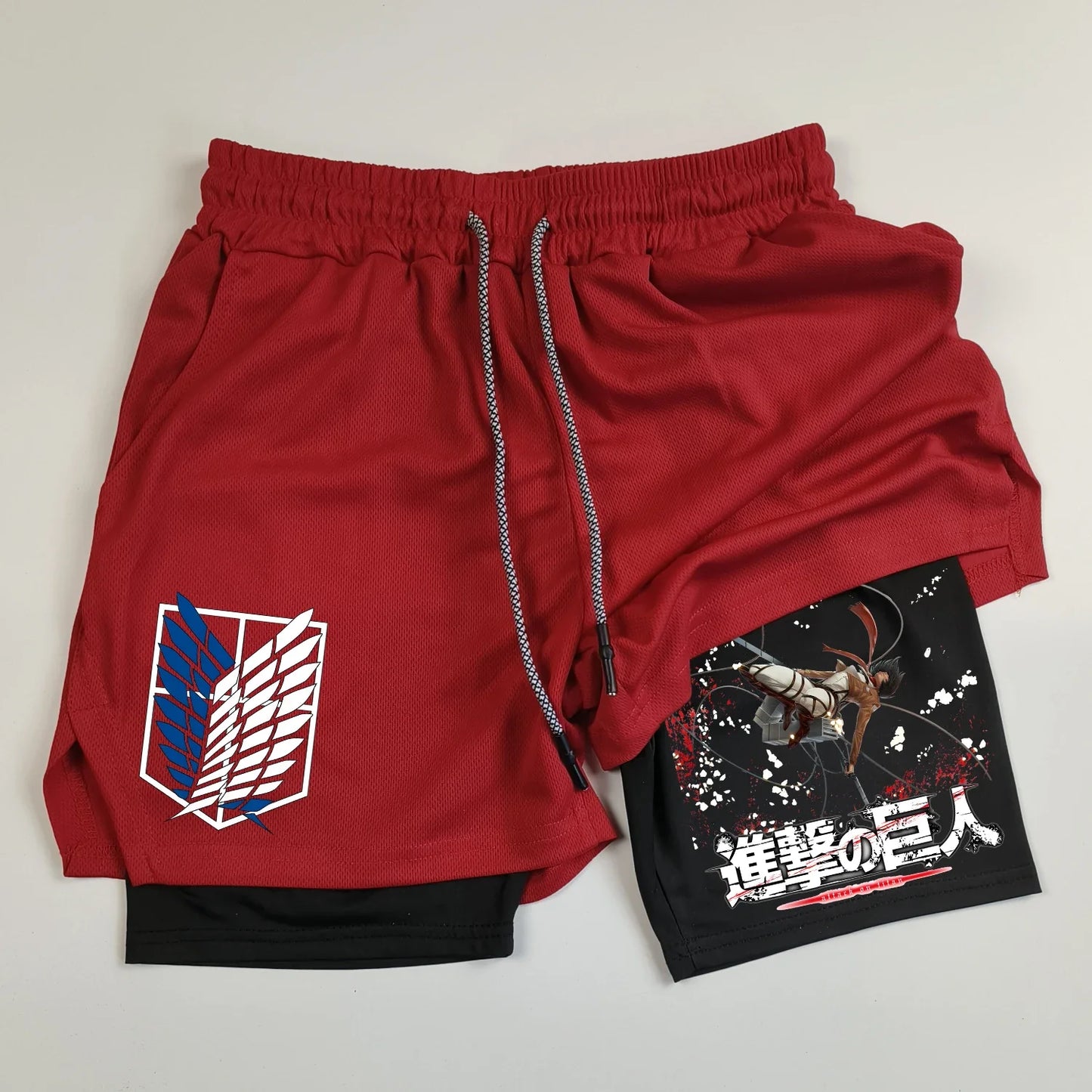 Men's Shorts 2-in-1 – Scout Regiment, Attack on Titan Eden of Clothes 