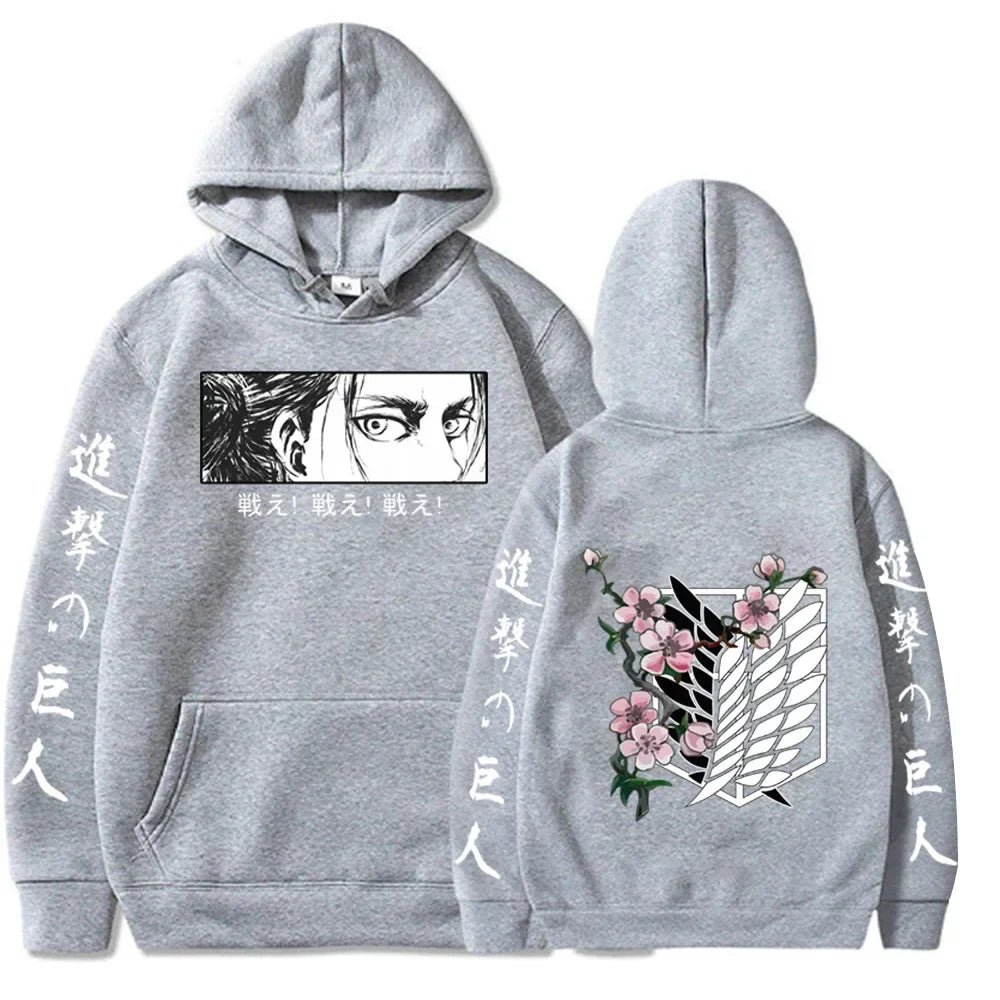 Plus Size Hoodie – Warm, Attack on Titan Eden of Clothes 