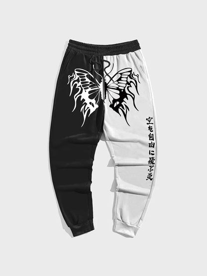 Joggers – Graffiti Design, Black and White Eden of Clothes 