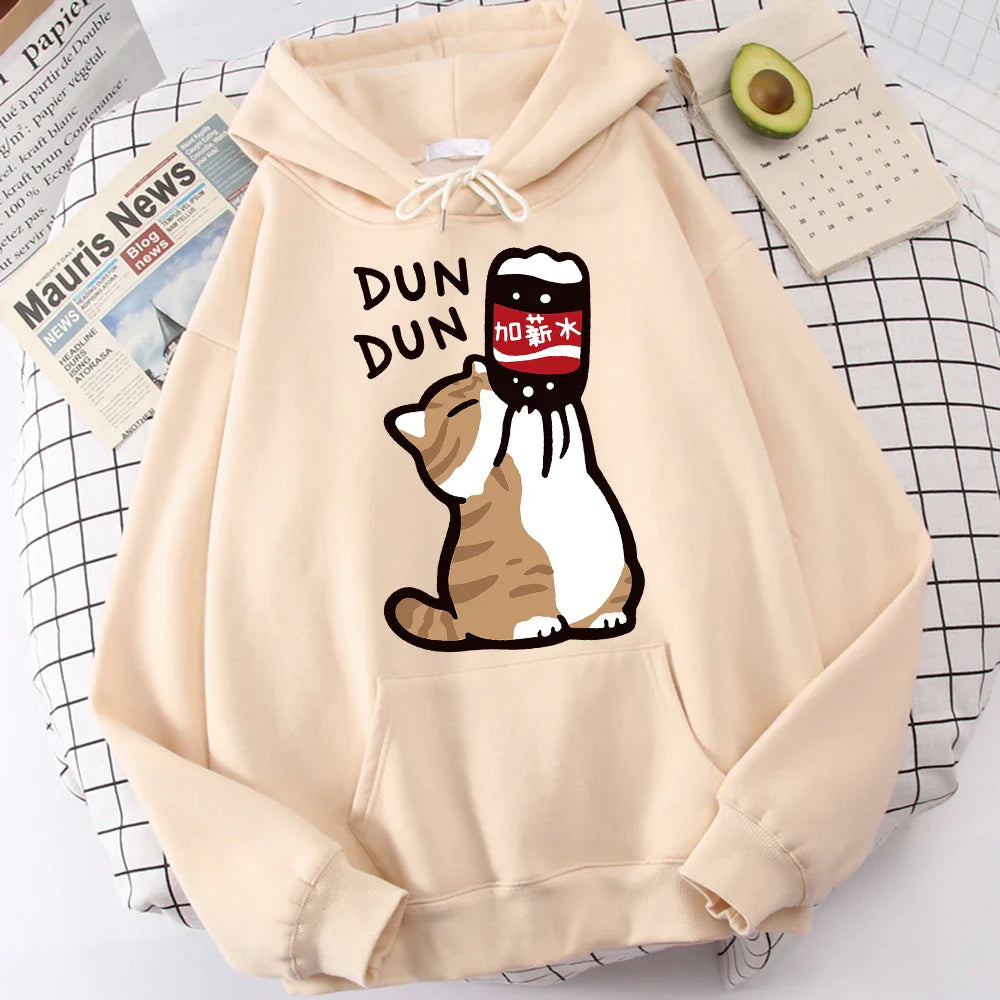 Cartoon Cat Drink Cola Hoodie Eden of Clothes 