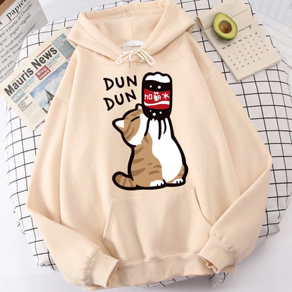 Cartoon Cat Drink Cola Hoodie Eden of Clothes 
