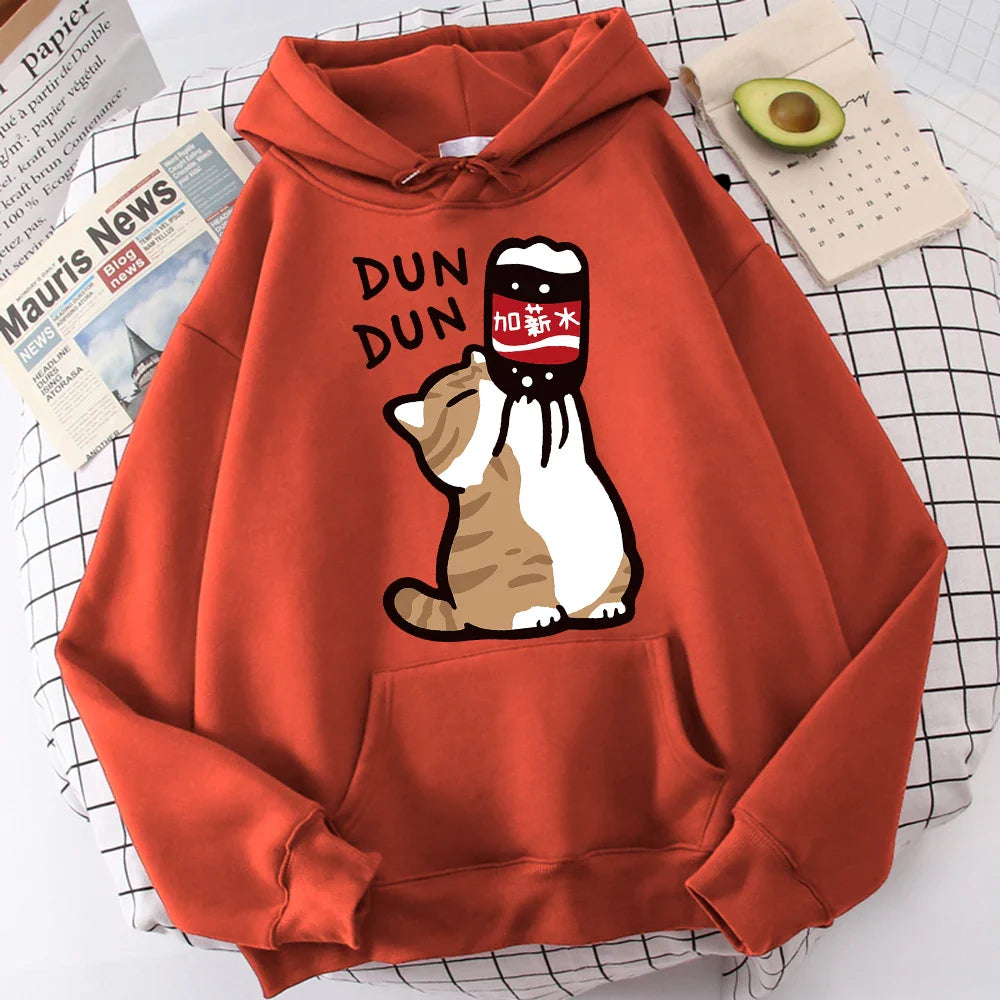 Cartoon Cat Drink Cola Hoodie Eden of Clothes 