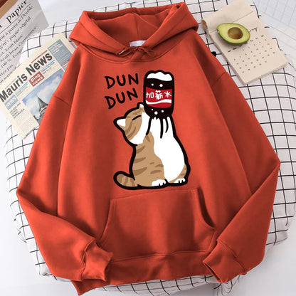 Cartoon Cat Drink Cola Hoodie Eden of Clothes 