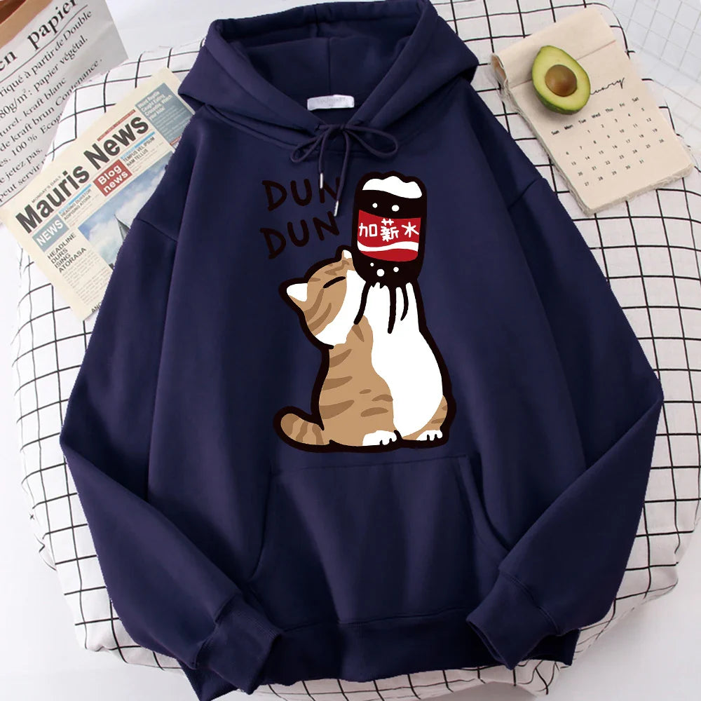 Cartoon Cat Drink Cola Hoodie Eden of Clothes 
