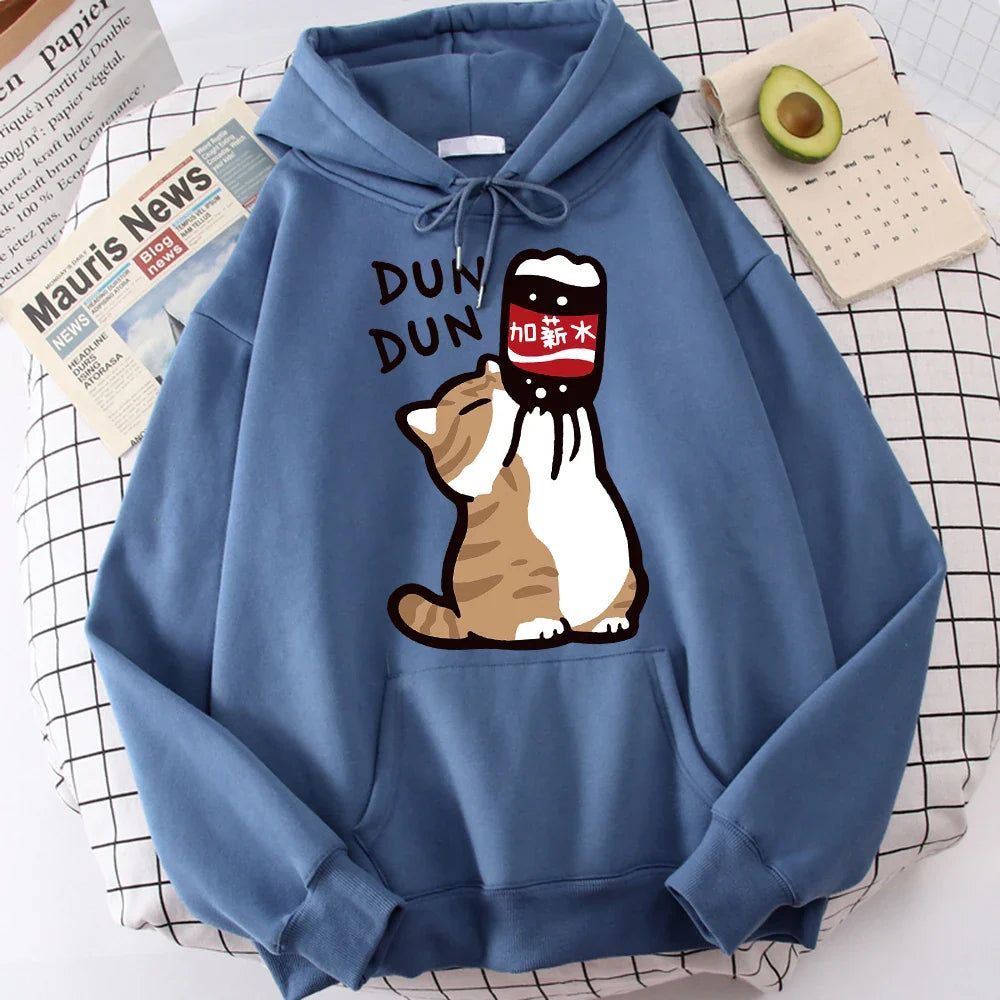Cartoon Cat Drink Cola Hoodie Eden of Clothes 
