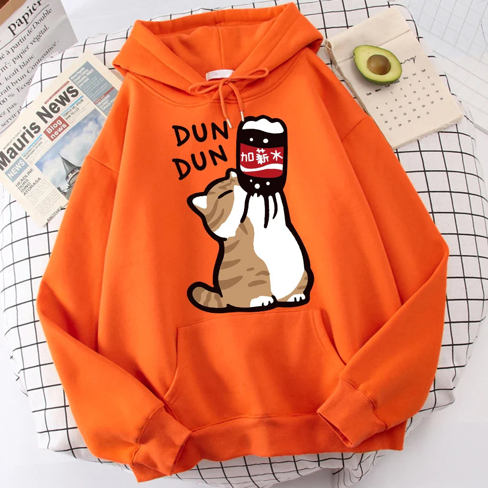 Cartoon Cat Drink Cola Hoodie Eden of Clothes 