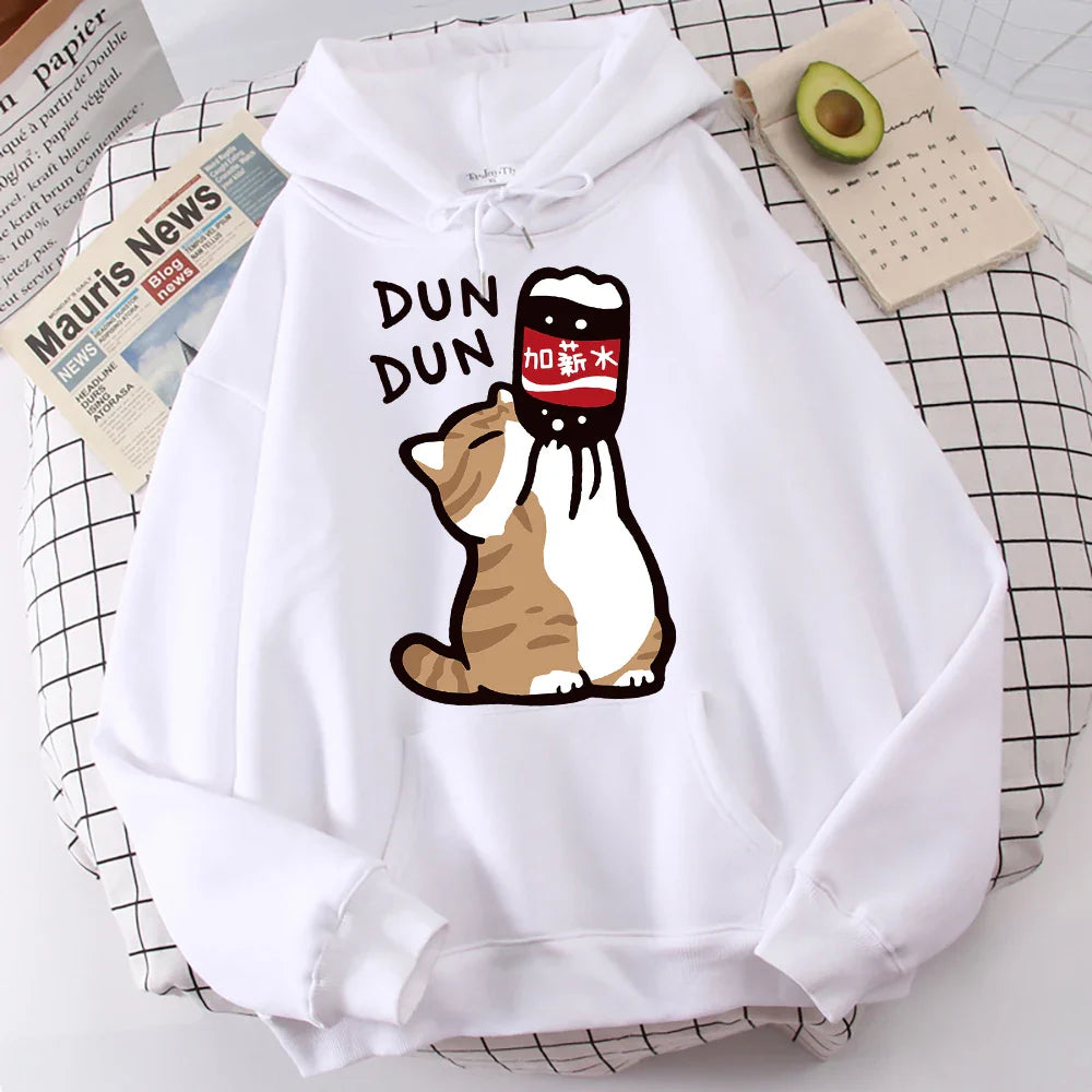 Cartoon Cat Drink Cola Hoodie Eden of Clothes 