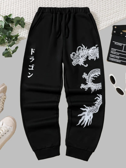 Joggers – Dragon Motif, Chinese Style Eden of Clothes 