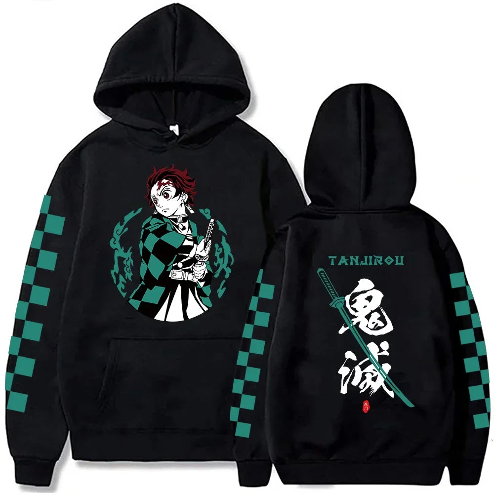 Tanjiro Hoodie – Green Design, Demon Slayer Unisex 