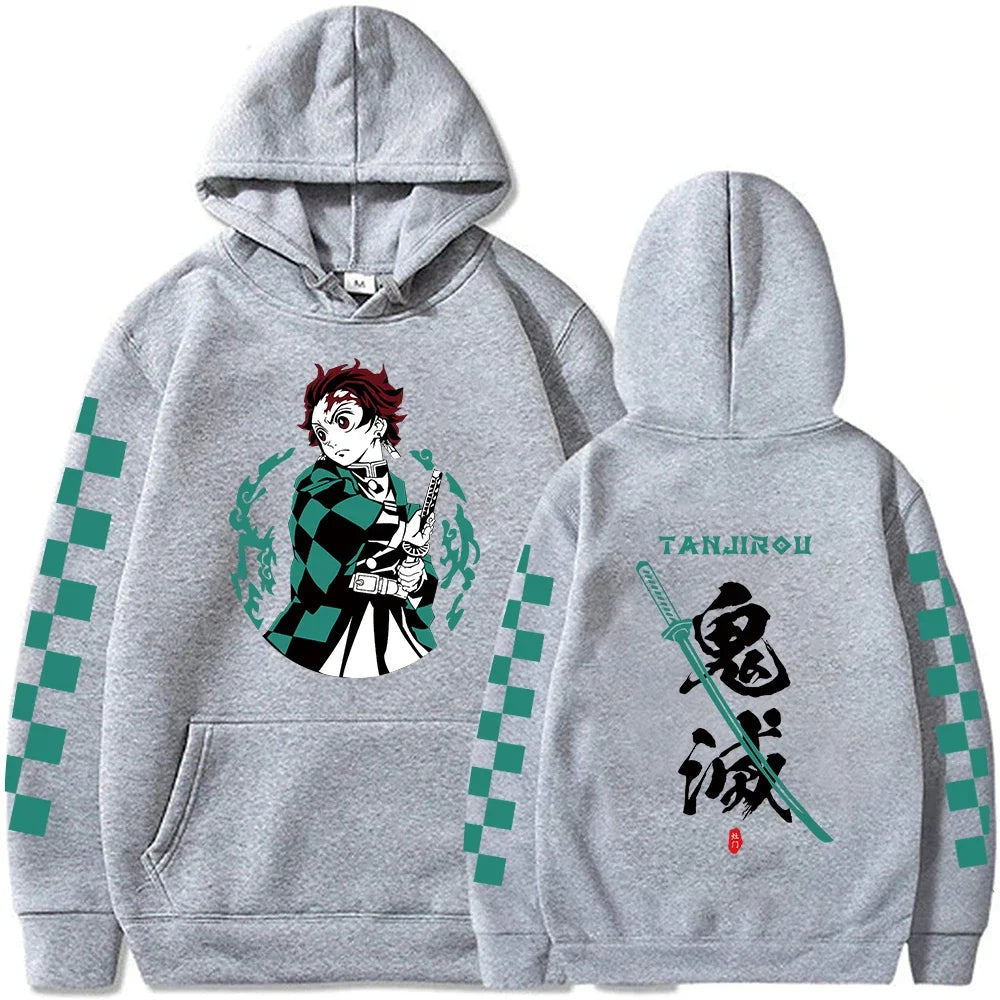 Tanjiro Hoodie – Green Design, Demon Slayer Unisex 