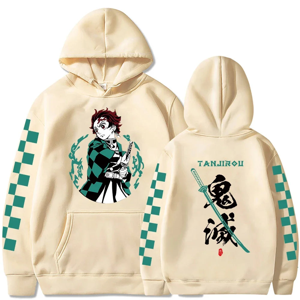 Tanjiro Hoodie – Green Design, Demon Slayer Unisex 