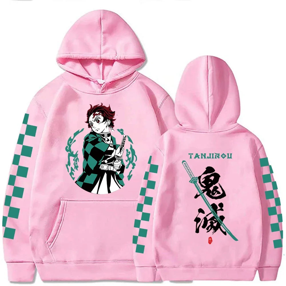 Tanjiro Hoodie – Green Design, Demon Slayer Unisex 
