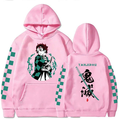 Tanjiro Hoodie – Green Design, Demon Slayer Unisex 