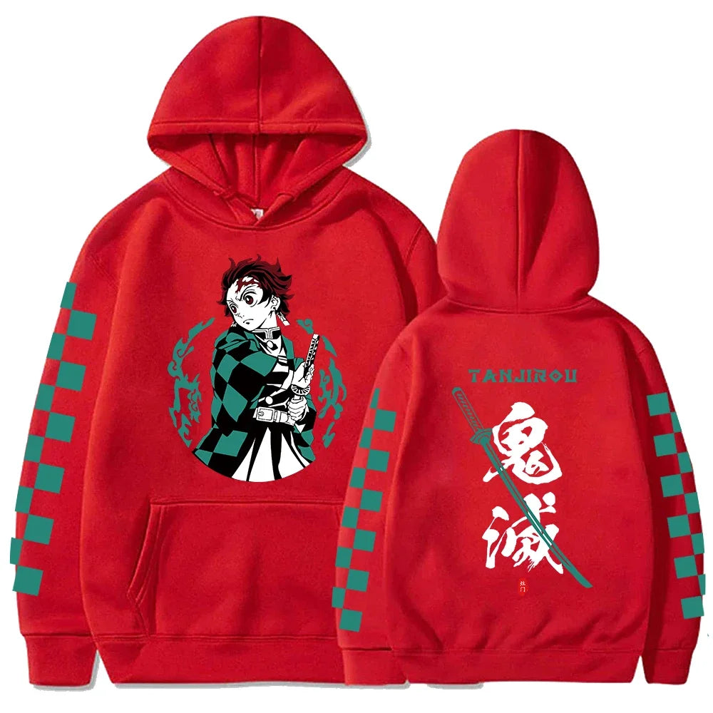 Tanjiro Hoodie – Green Design, Demon Slayer Unisex 