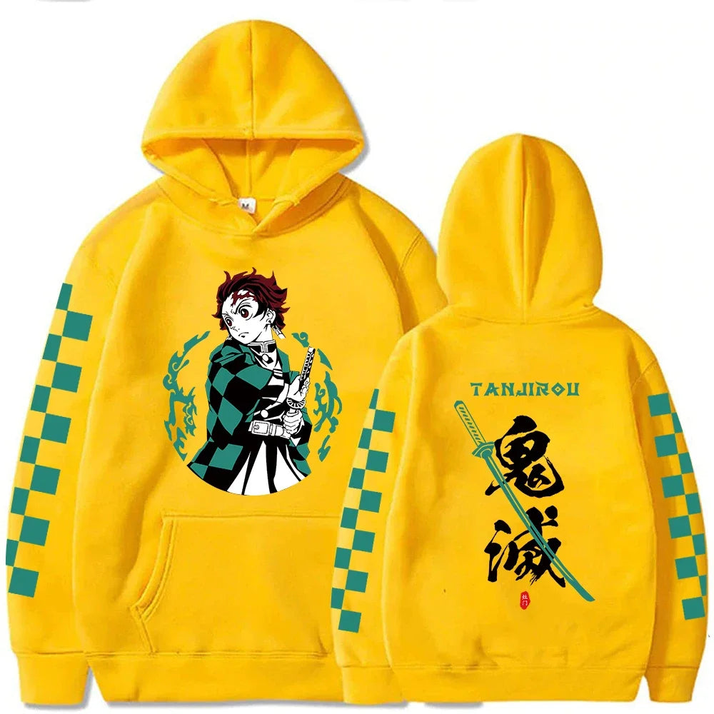 Tanjiro Hoodie – Green Design, Demon Slayer Unisex 