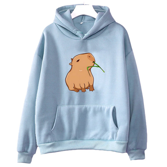 Funny Capybara Print Hoodie for Women Eden of Clothes 