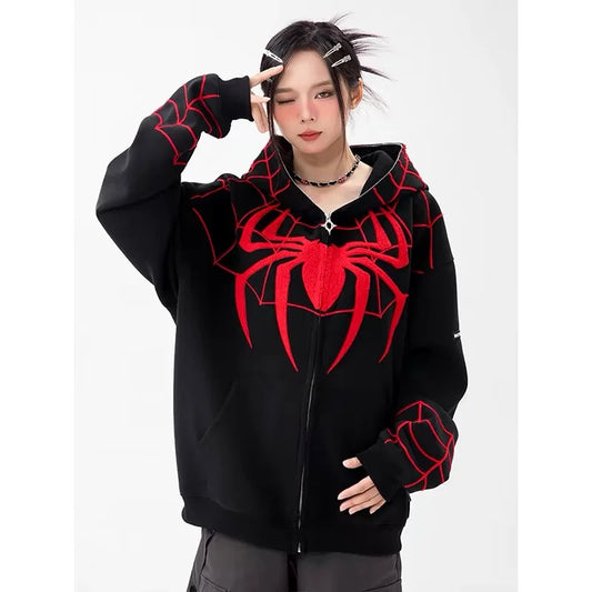 Gothic Embroidery Hoodie – Y2K Design, Sweatshirt Eden of Clothes 