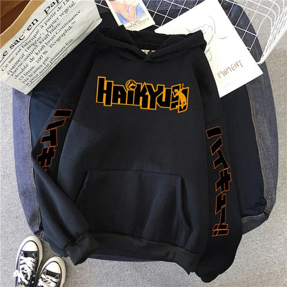 Haikyuu Hoodie – Manga Print, Anime Unisex 