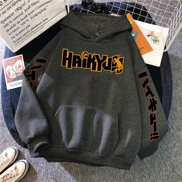 Haikyuu Hoodie – Manga Print, Anime Unisex 