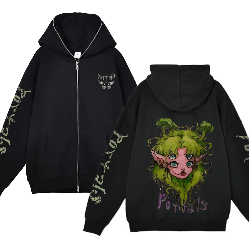 Full Zipper Hoodie – Streetwear Design, Hip Hop Style Eden of Clothes 