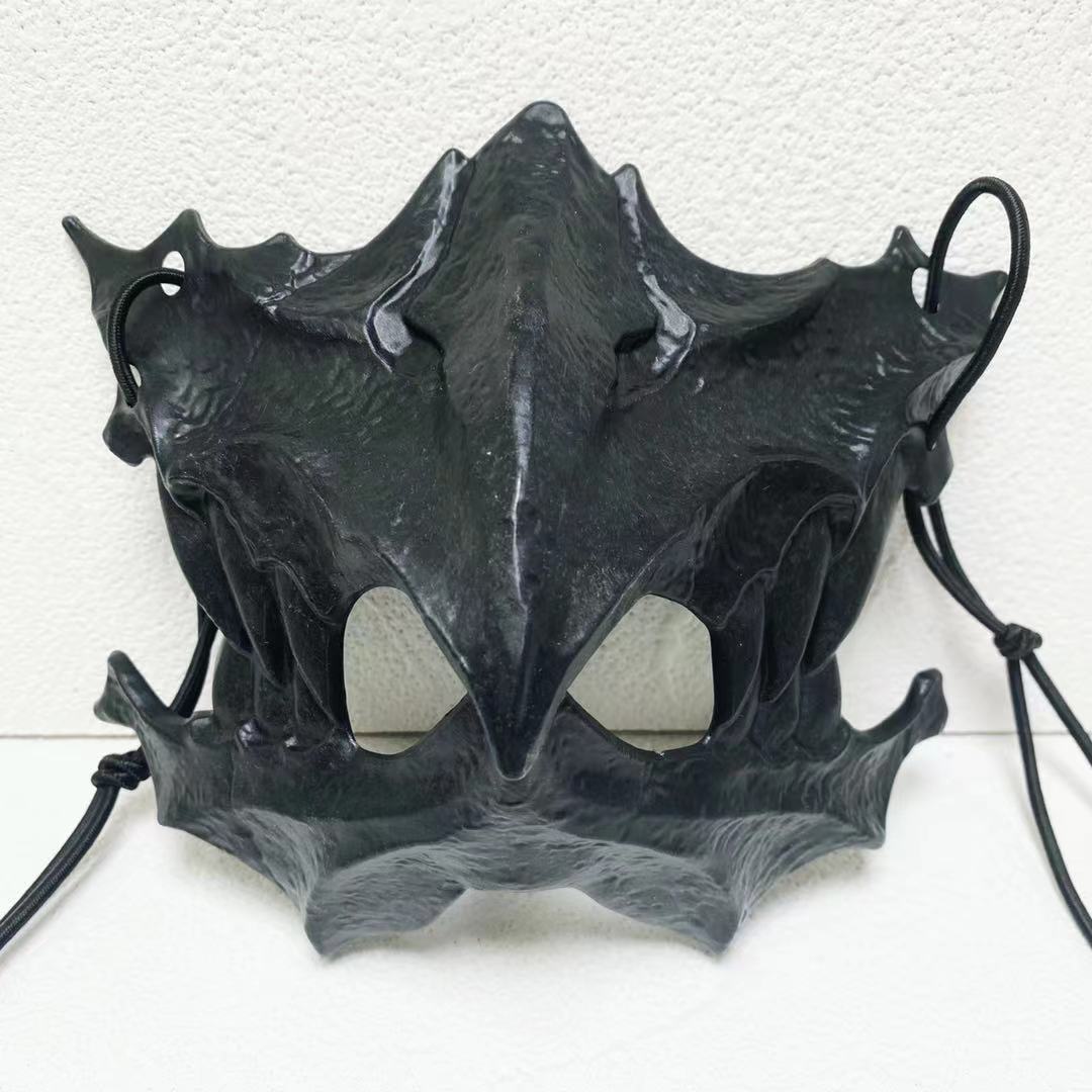 Japanese Dragon Half Face Mask – Traditional Art Design, Anime-Inspired Accessory Eden of Clothes 