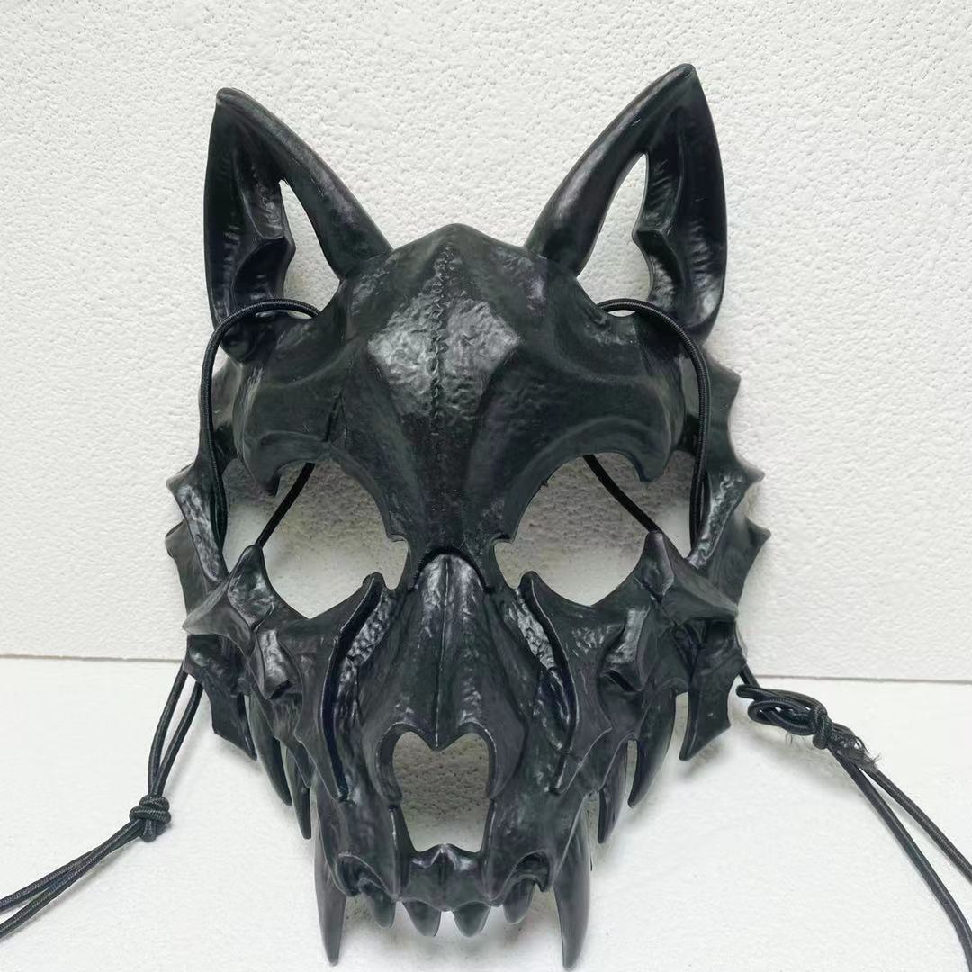 Japanese Dragon Half Face Mask – Traditional Art Design, Anime-Inspired Accessory Eden of Clothes 