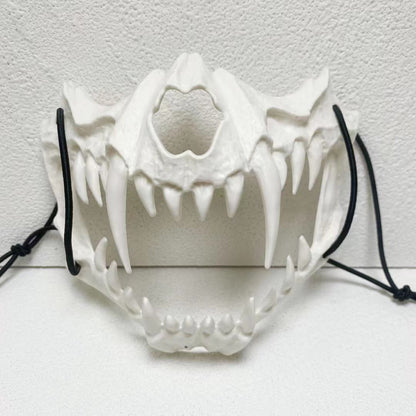 Japanese Dragon Half Face Mask – Traditional Art Design, Anime-Inspired Accessory Eden of Clothes 