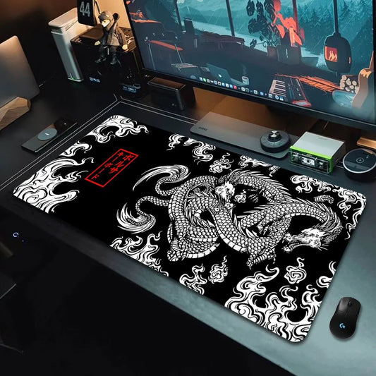 Japanese Dragon Large Gaming Mousepad – Extended Desk Mat, Smooth Surface - Eden of Clothes