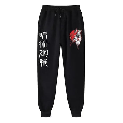 Printed Fleece Joggers – Comfortable, Jujutsu Kaisen Eden of Clothes 