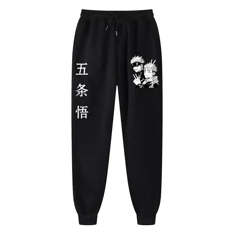 Printed Fleece Joggers – Comfortable, Jujutsu Kaisen Eden of Clothes 