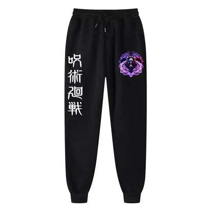 Printed Fleece Joggers – Comfortable, Jujutsu Kaisen Eden of Clothes 