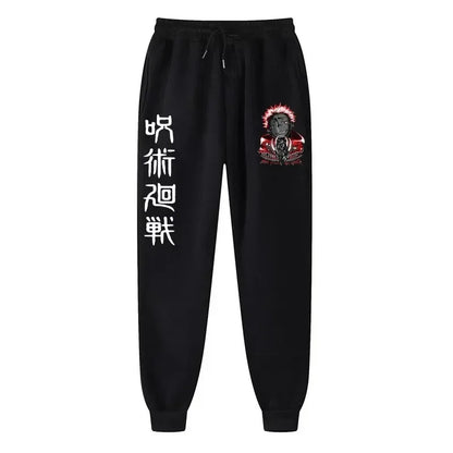 Printed Fleece Joggers – Comfortable, Jujutsu Kaisen Eden of Clothes 