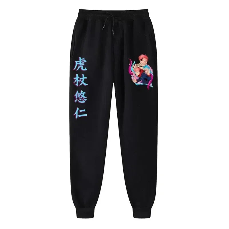 Printed Fleece Joggers – Comfortable, Jujutsu Kaisen Eden of Clothes 