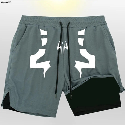 Jujutsu Kaisen Subtle Gym Shorts - grey-Black / XS - Pants