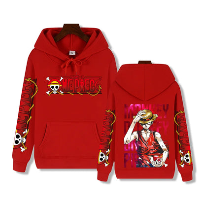 Luffy Red Hoodie – Stylish Design, One Piece Eden of Clothes 