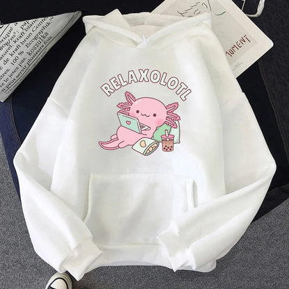 Oversized Axolotl Boba Milk Tea Hoodie Eden of Clothes 
