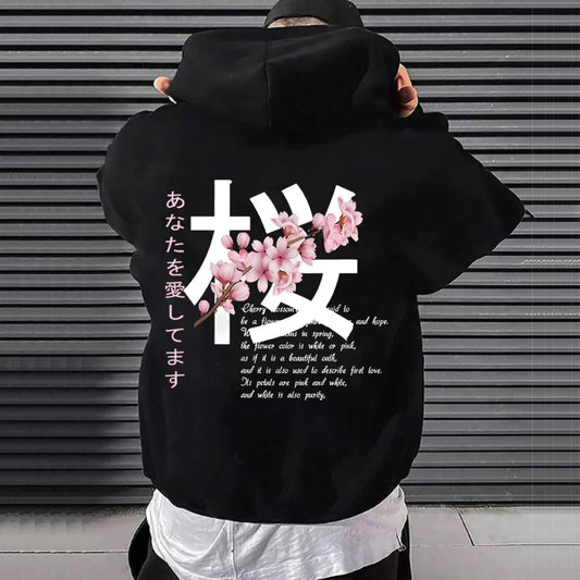 Gothic Hoodie – Back Letter Print, Oversized Eden of Clothes 
