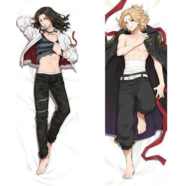 Tokyo Revengers Dakimakura Baji Keisuke Manjiro Sano Cosplay Character Pillowcase Hugging Body Pillow Pillows Otaku